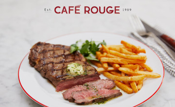 2 for 1 on Starters, Mains & Desserts | Café Rouge Voucher
