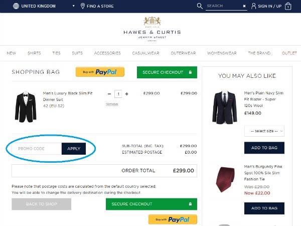 How to use Hawkes & Curtis voucher code