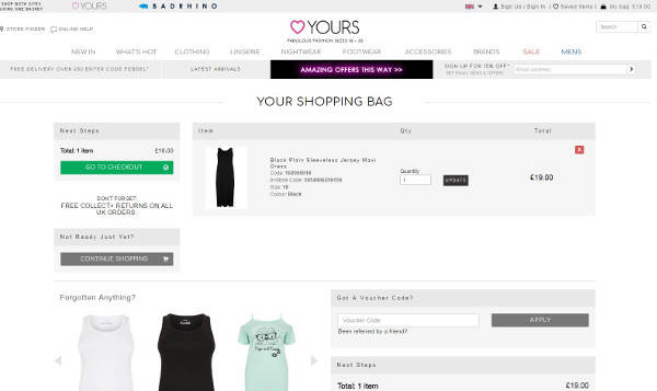 yours clothing new customer discount code