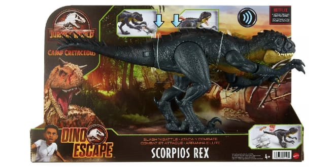 Jurassic World Slash 'n' Battle Scorpios Rex Popular Christmas Toys Vouchercloud