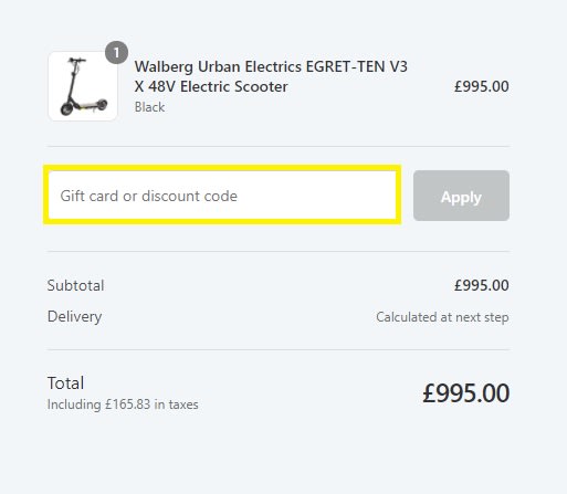 Pure Electric checkout