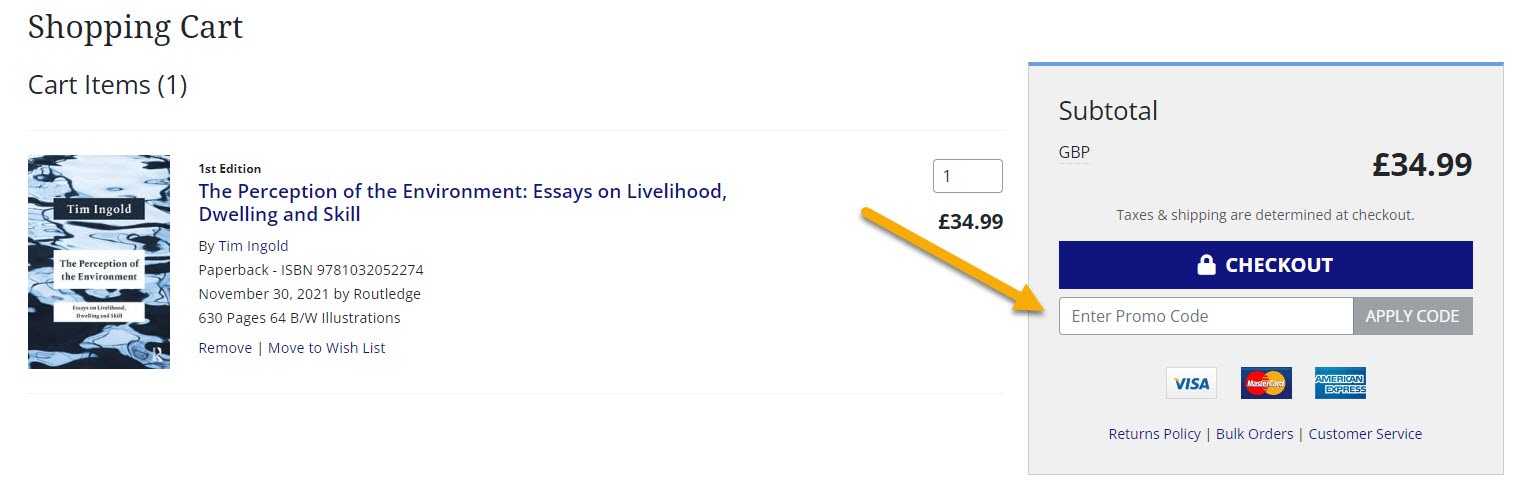 Routledge discount code