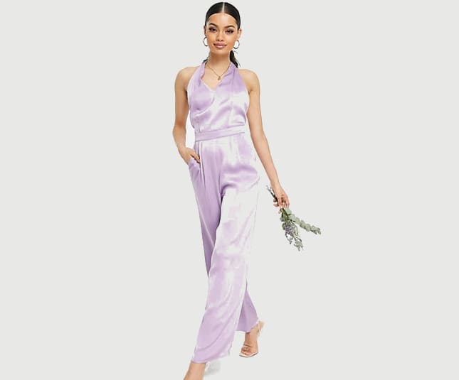 Summer wedding guest lilac jumpsuit ASOS vouchercloud
