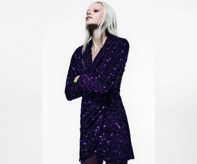 Zara sequin blazer dress | 10 work Christmas party outfits